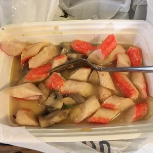 a container of food