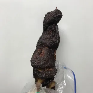 Burnt chicken teriyaki.