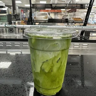 For our Matcha lovers! we offer an amazing iced Matcha Tea Latte with a velvety vanilla cold foam or any choice of milk to your liking!