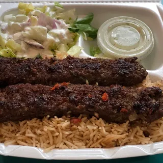 4. Beef Seekh Kabob Platter