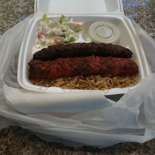 6. Chicken & Beef Seekh Kabob Platter