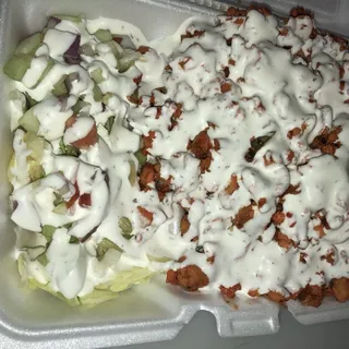 7. Chicken over Rice with Salad Platter