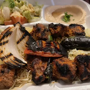 Lamb kebab plate