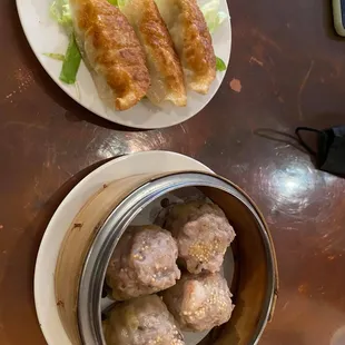 Potstickers and Pork Dumplings.