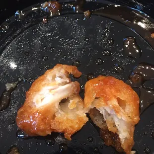 Every piece (that even had a wee bit of chicken inside) it such a scant amount there was no taste of chicken atol