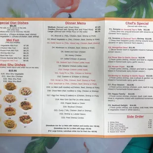 Menu - Side 2