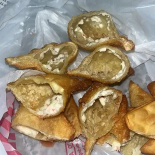 Nothing inside of the crab wontons