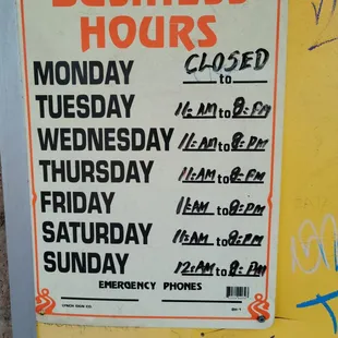 Not open 24/7. Actual operation hours.