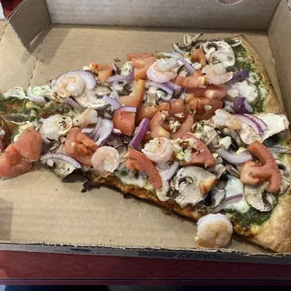 Pesto Shrimp Pizza