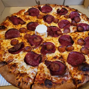 Medium 2 topping sausage and salami