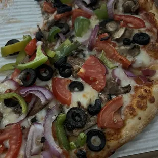 Veggie Gourmet Pizza.
