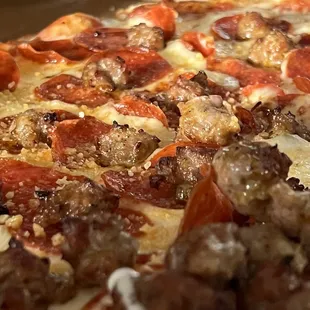 Large Pepperoni and Sausage Pizza