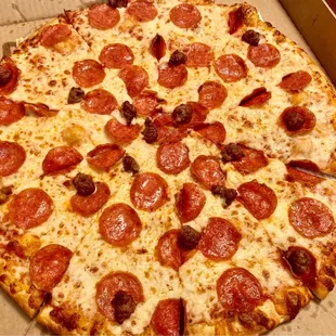 Pepperoni &amp; Sausage Pizza (Large, ~$22)- 4-4.5/5 stars. Their deal included a 2 liter soda.