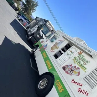 a truck parked on the side of the road