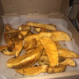 Large potato wedges