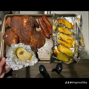 Spatchcock Chicken with Jalapeno Sausage and Jalapeno Poppers