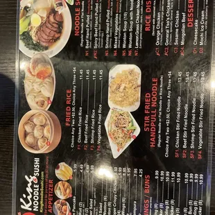 Menu, front