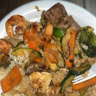 H4. Hibachi Chicken (4 Oz) & Steak (4 Oz)