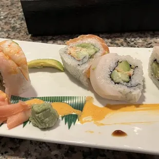 S18. Dragon Roll I started to eat it before the picture. Sorry