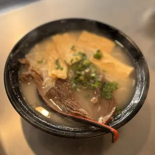 Noodle with beef brisket and tofu skin