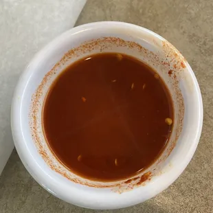 House hot sauce is delightful