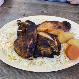 Grilled chicken and rice