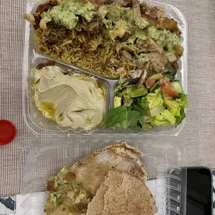 a meal in a plastic container