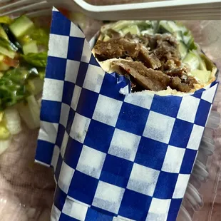 Lamb and Beef Gyro Wrap