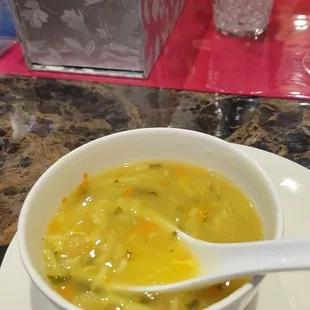 All meals come with complimentary soup which waa delicious!