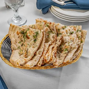 a plate of flatbreads