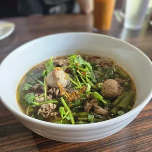 Thai boat noodles beef