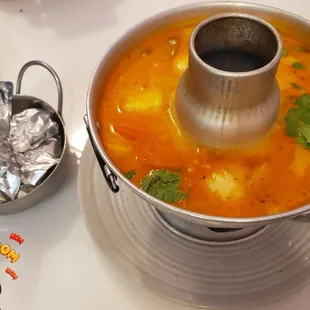 Tom yum vegetable soup w/ tofu (no spice) &amp; side sticky rice.  Mr G said it was the best he's had yet!