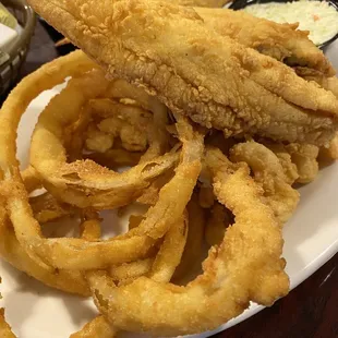 fried squid and onion rings