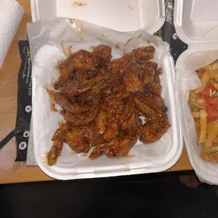 Kickin bourbon wing special