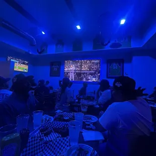 Seating near the front of the main tv