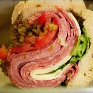 a deli sandwich on a plate