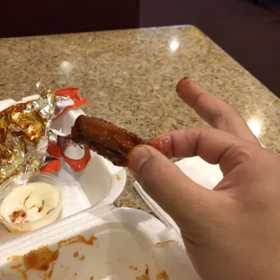 Sauce is fire but wings are tiny