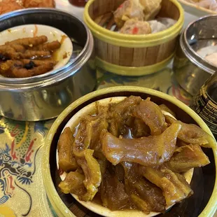Tendon in front shumai in back