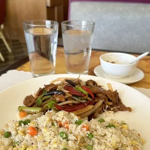 mongolian beef lunch set...
