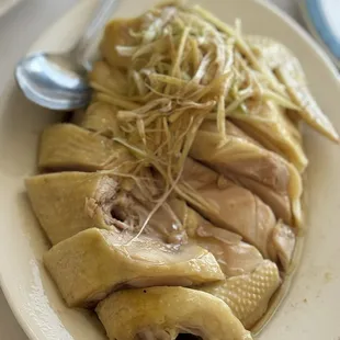 Kings steamed chicken half $14.95 (really worth giving it a try)