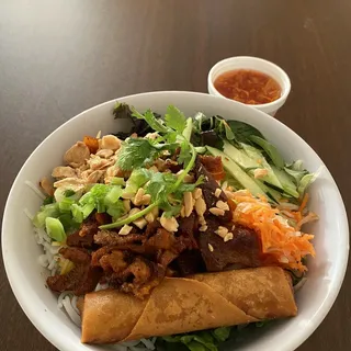 Grilled Shrimp, Pork, and Egg Rolls/ BUN