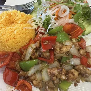 Diced Garlic Teriyaki Chicken with Butter Rice