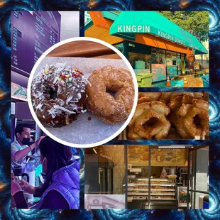 Montage of images from King Pin Donuts