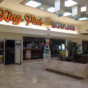 King Pin bowling alley entrance