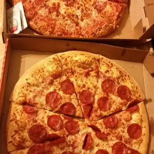 Kings Pizza (top) Little Caesar&apos;s (bottom)