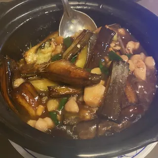Salted Fish, Chicken & Eggplant Clay Pot
