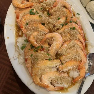 Steamed Shrimp with Garlic
