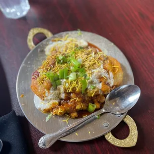 a plate of food on a table