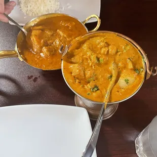 Chicken Curry and Alu Channa Dhamaka