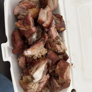 Large rib tip dinner (we ordered sauce on the side)